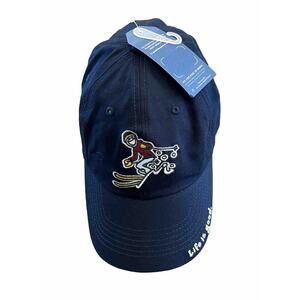 Life Is Good Unisex Navy Blue Skiing Adjustable Strapback Hat Baseball Cap NWT